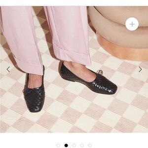 NWT Freda Salvador Women's Jada Square toe Ballet Flat 10 Black